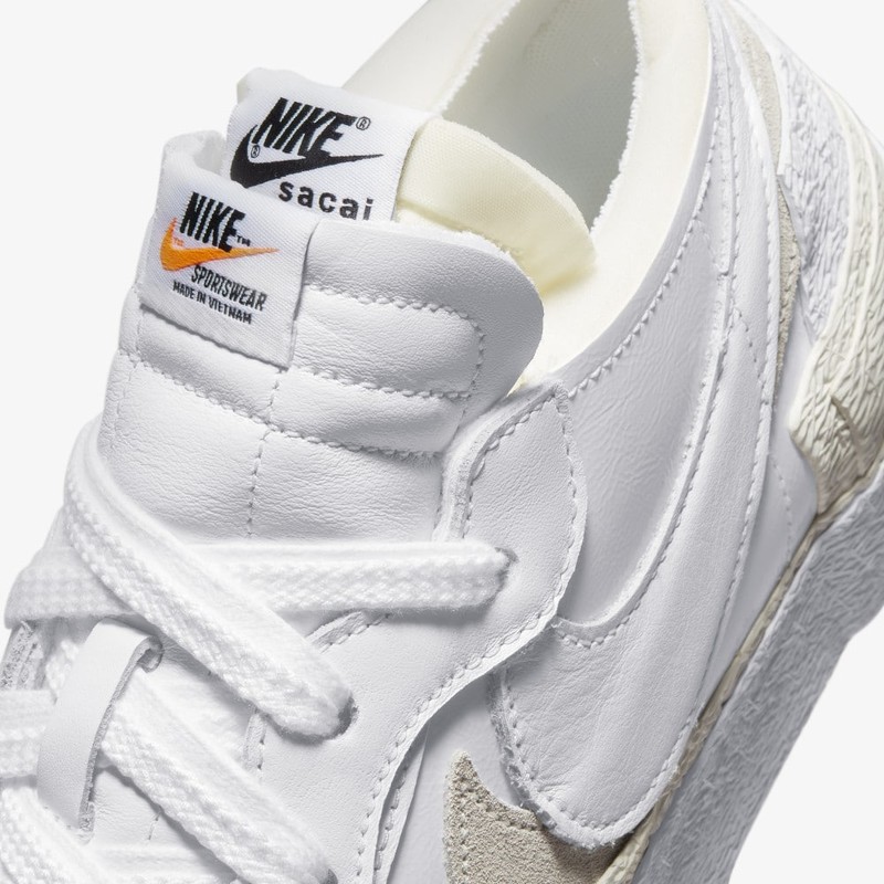 Sacai x Nike Blazer Low White Patent | DM6443-100 | Grailify
